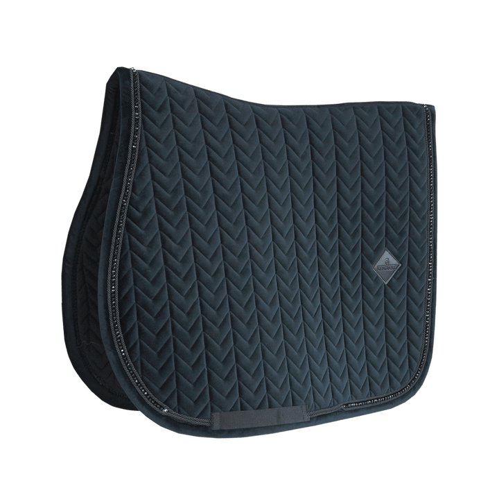 Saddle Pad velvet pearls - Black