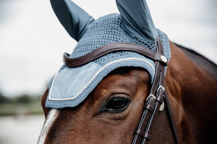 Fly veil Wellington velvet - Light blue