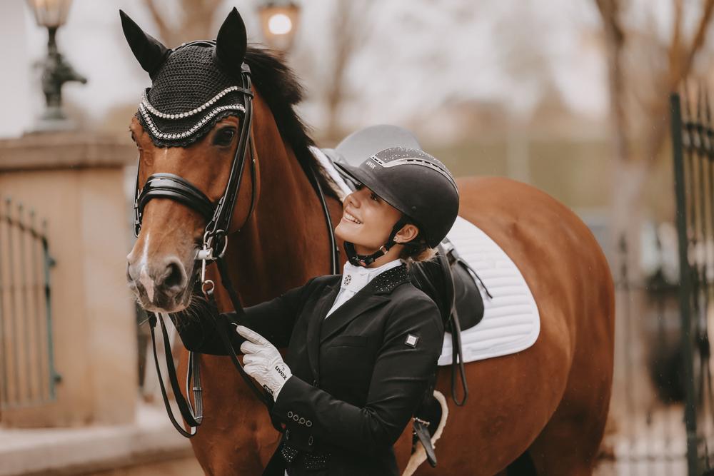 Fly veil Wellington big stone &amp; pearl - Black