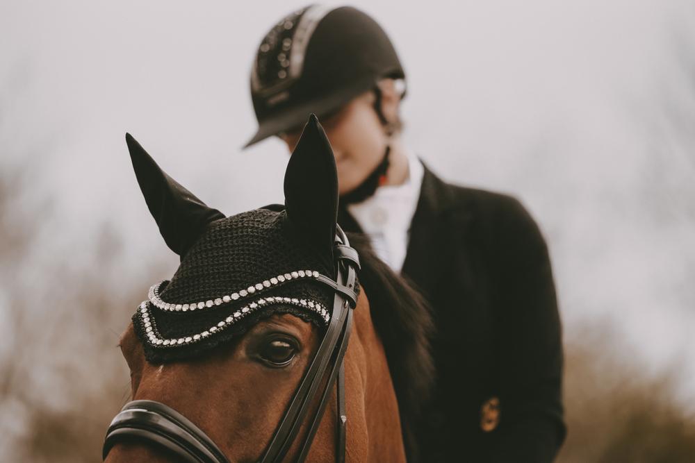 Fly veil Wellington big stone &amp; pearl - Black
