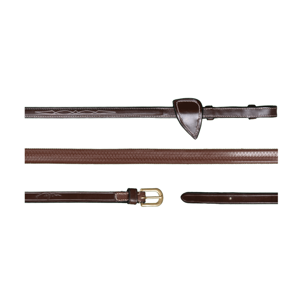 1/2 Rubber Reins - Brown