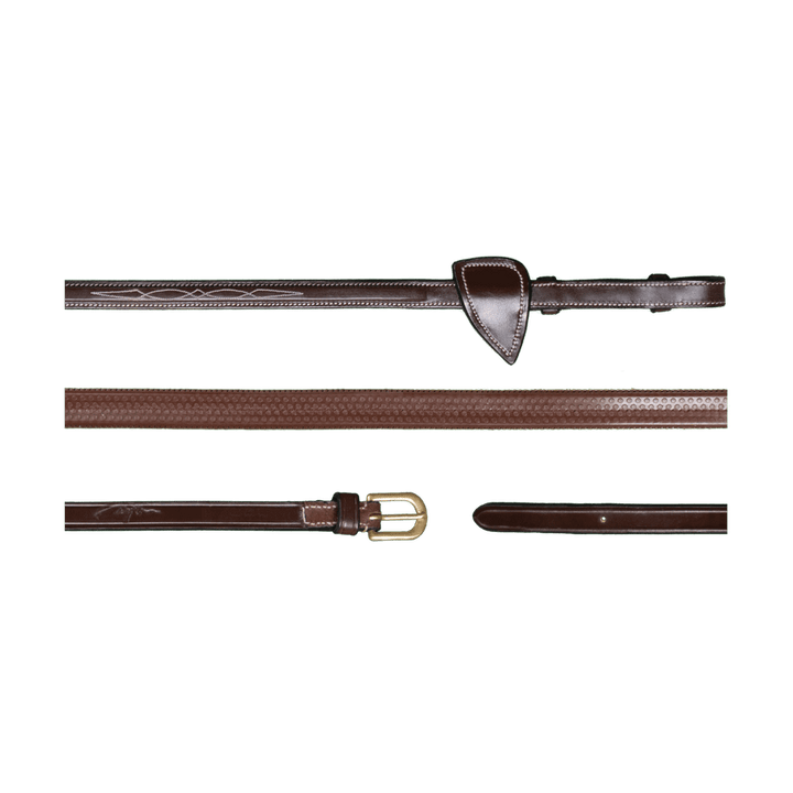 1/2 Rubber Reins - Brown