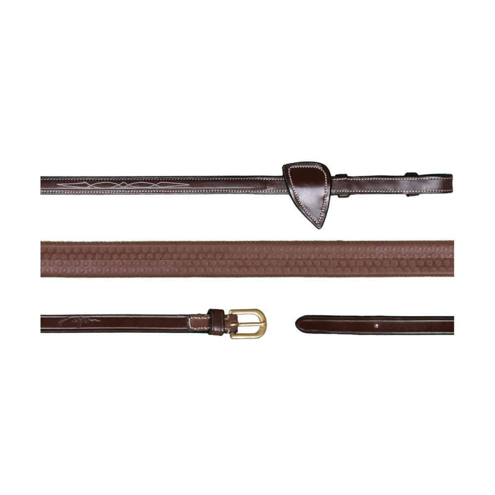 5/8 Rubber Reins - Brown