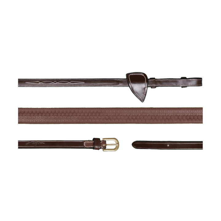 5/8 Rubber Reins - Brown
