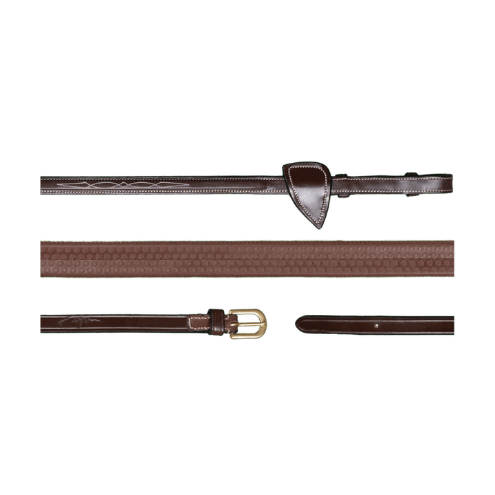 5/8 Rubber Reins - Brown