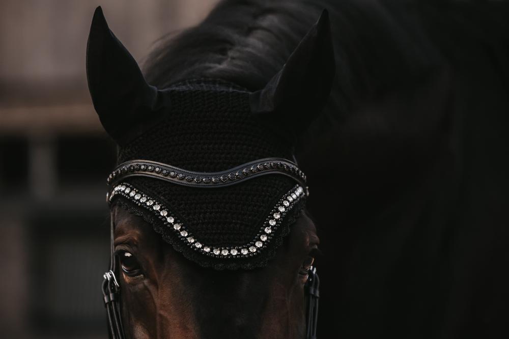 Fly veil Wellington big stone &amp; pearl - Black