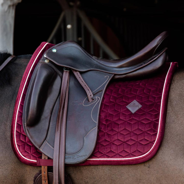Saddle Pad velvet - Bordeaux