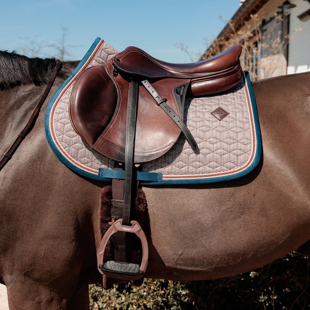 Saddle Pad pied-de-poule - 17-03 bordeaux navy