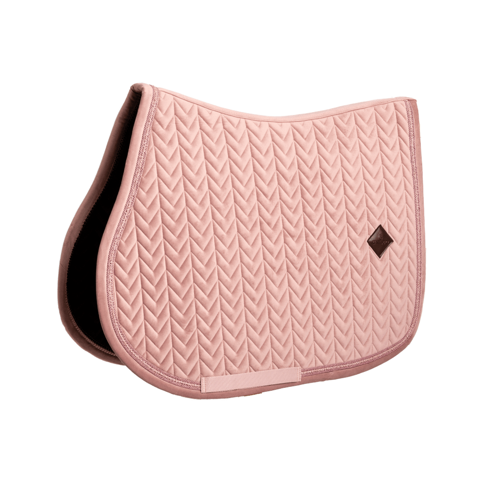 Saddle Pad velvet mini pearls - Old rose