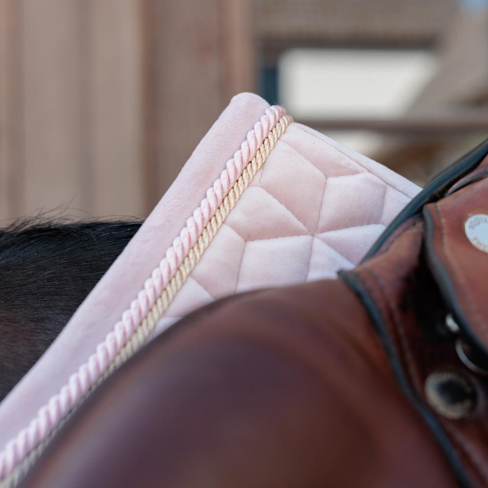 Saddle Pad velvet - Soft rose