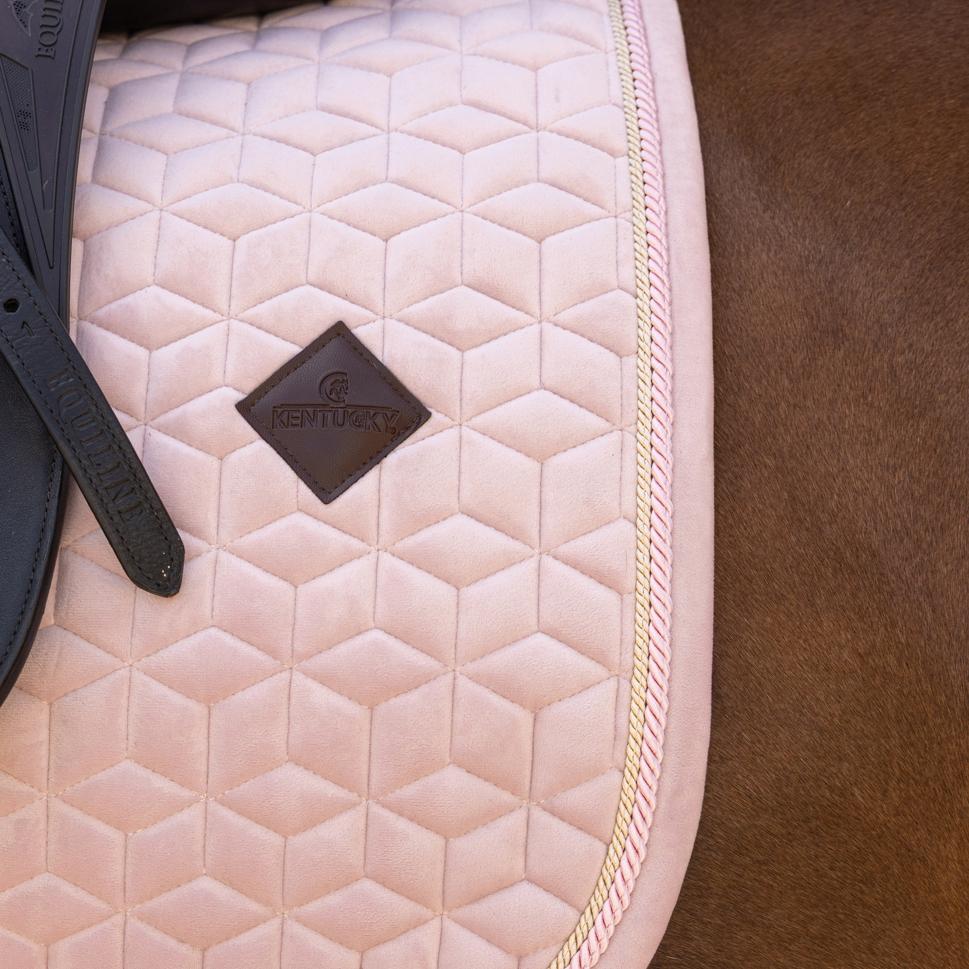 Saddle Pad velvet - Soft rose