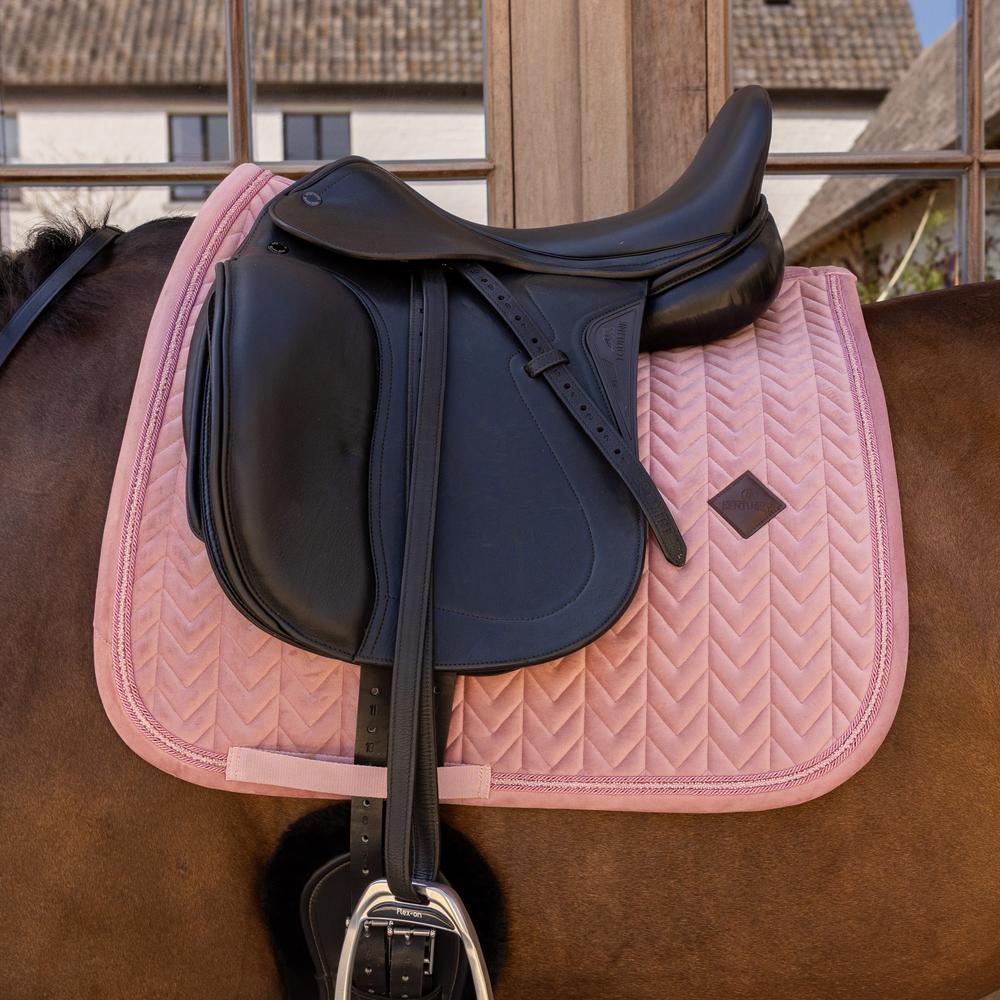 Saddle Pad velvet mini pearls - Old rose