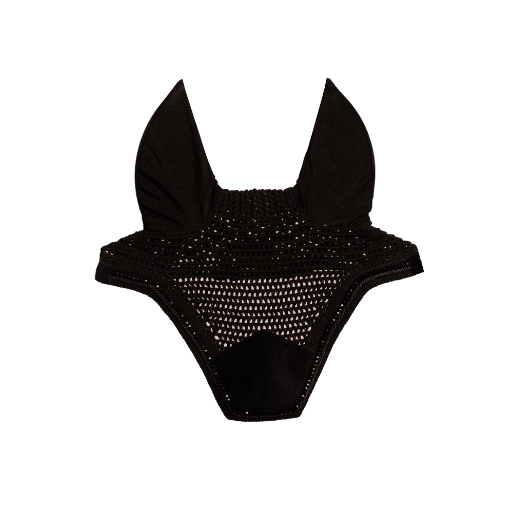 Fly veil Wellington velvet pearls - Black