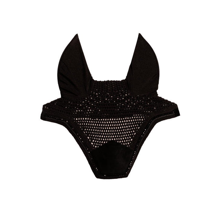 Fly veil Wellington velvet pearls - Black