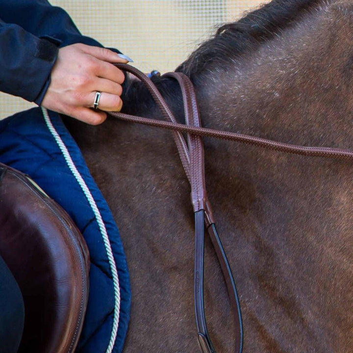 1/2 Rubber Reins - Brown