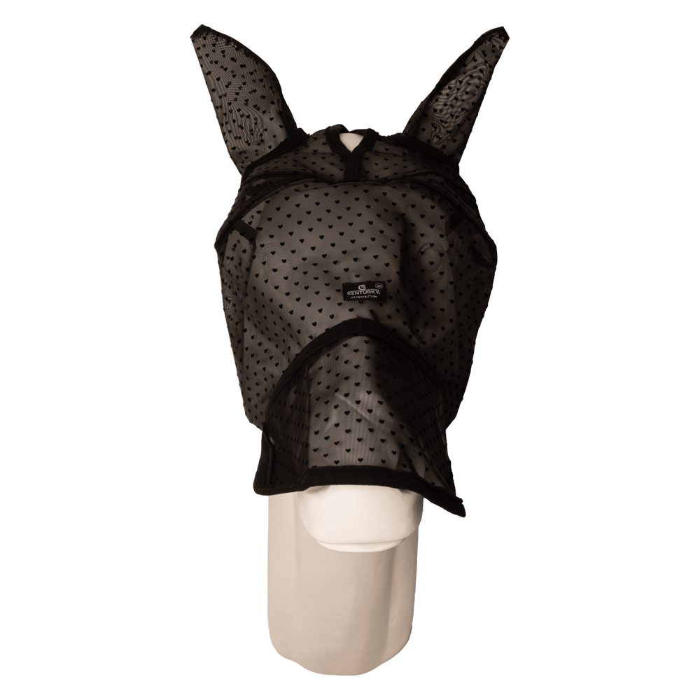 Fly mask heart with ears and nose - Black