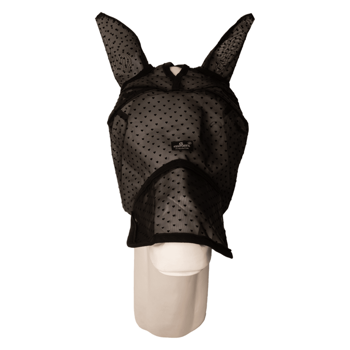 Fly mask heart with ears and nose - Black