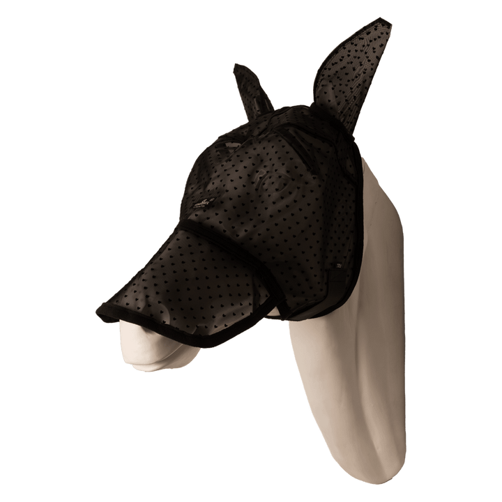 Fly mask heart with ears and nose - Black