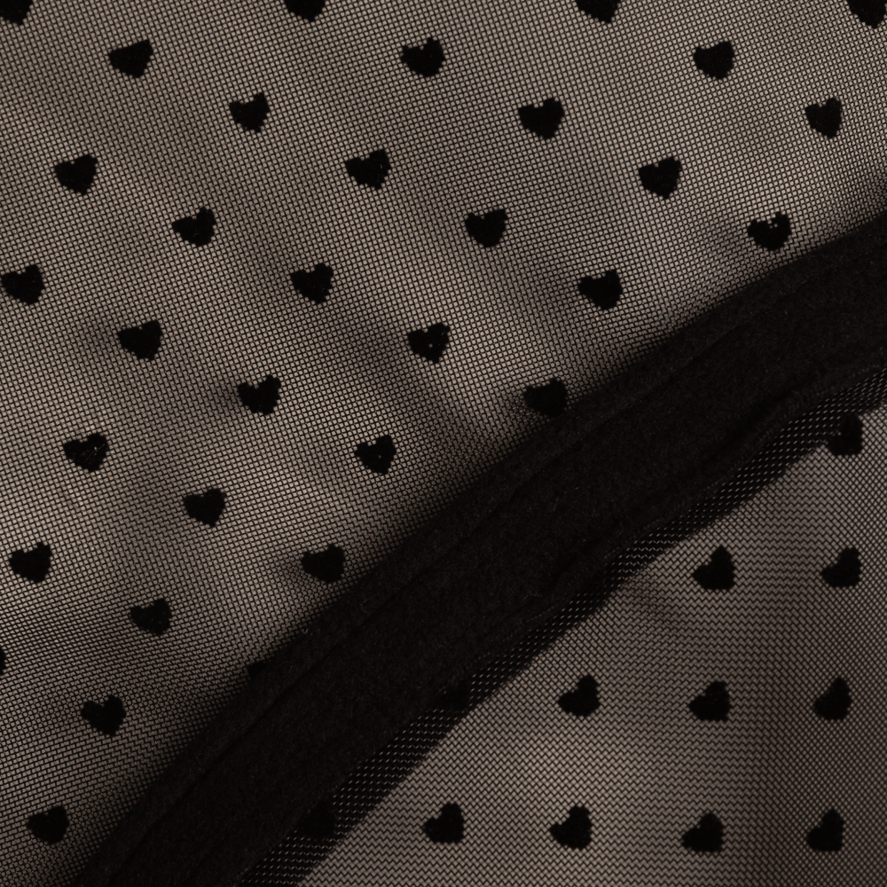 Fly mask heart with ears and nose - Black