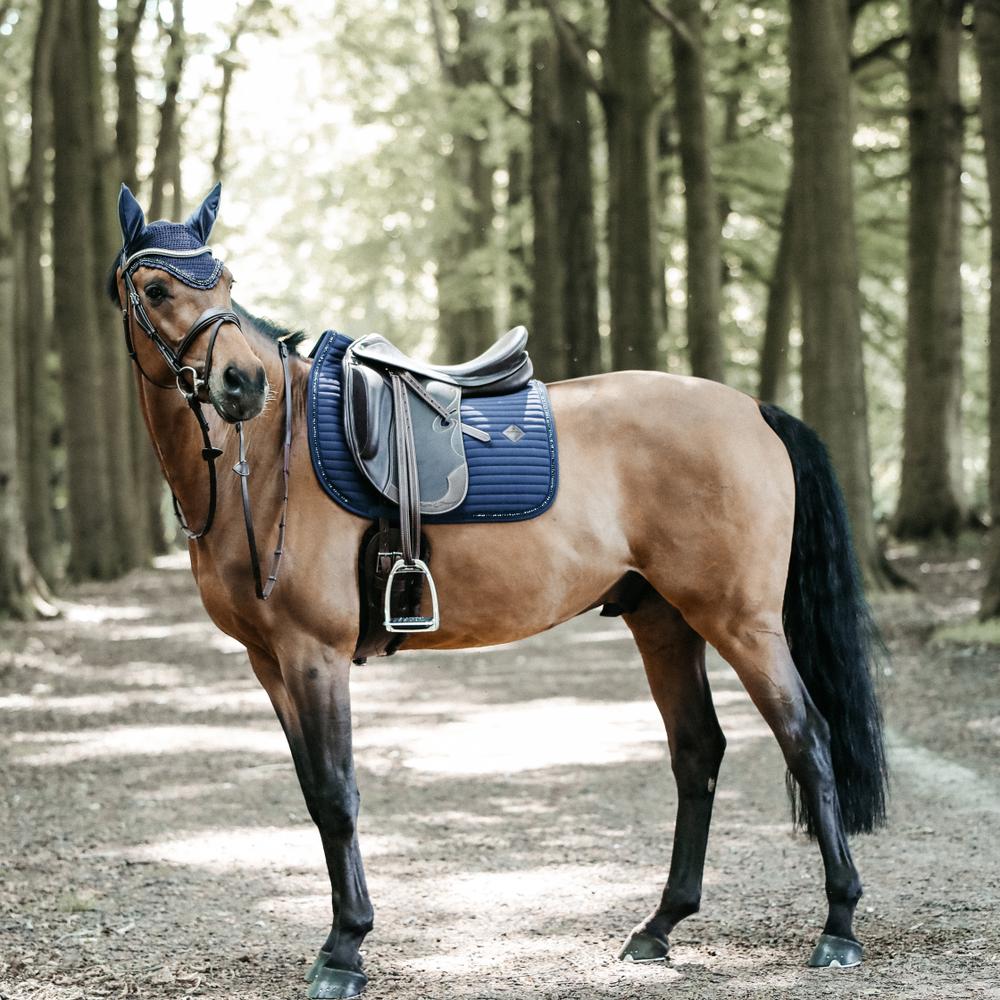 Saddle Pad pearls - Navy