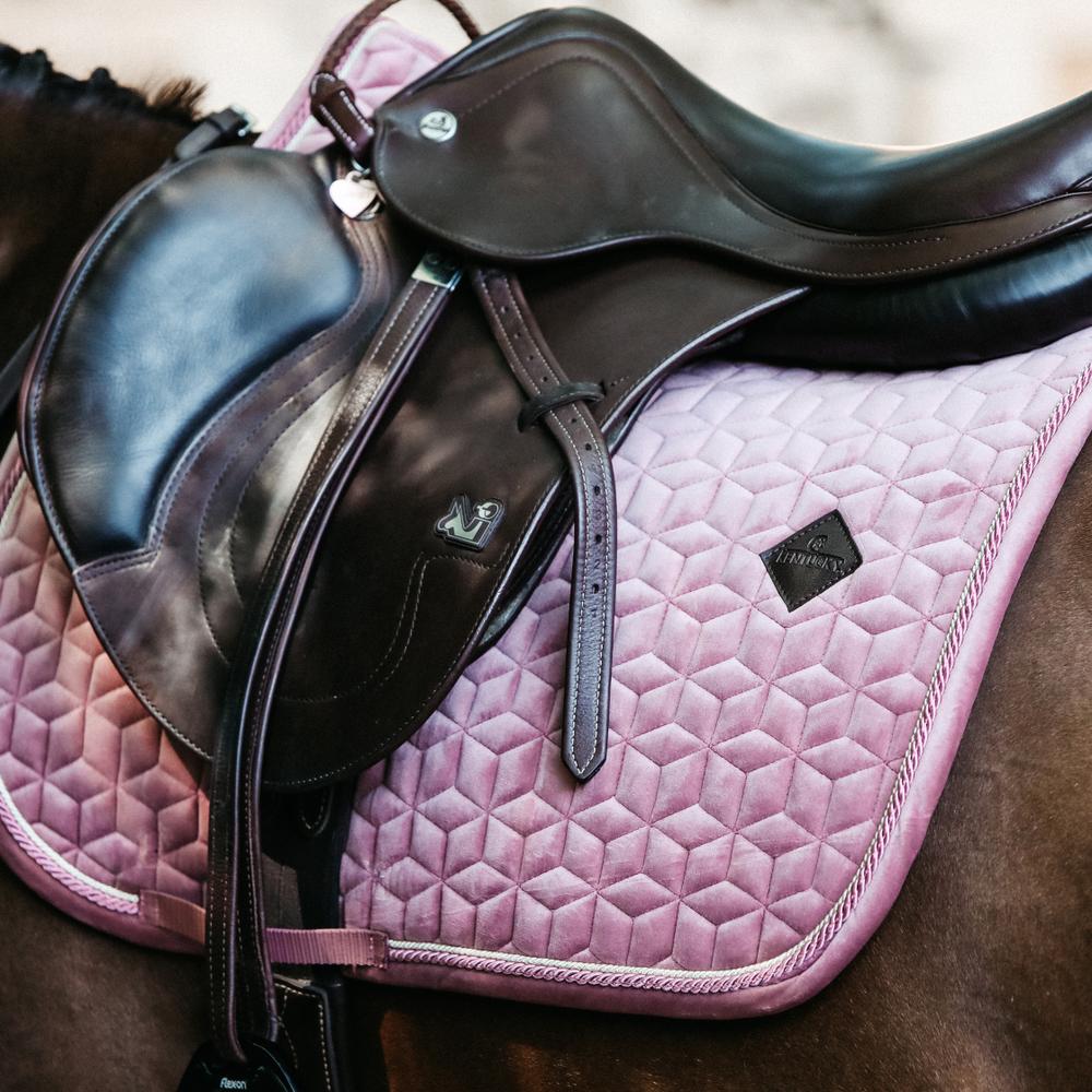 Saddle Pad velvet - Old rose