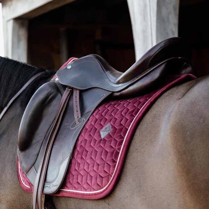 Saddle Pad velvet - Bordeaux