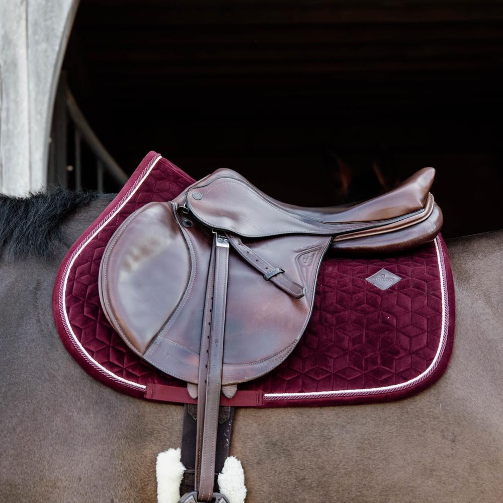 Saddle Pad velvet - Bordeaux
