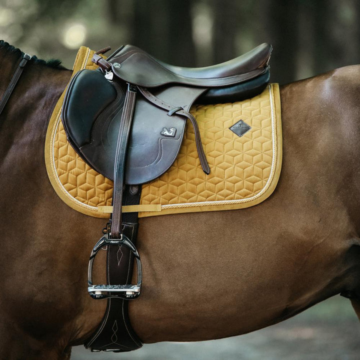 Saddle Pad velvet - Mustard
