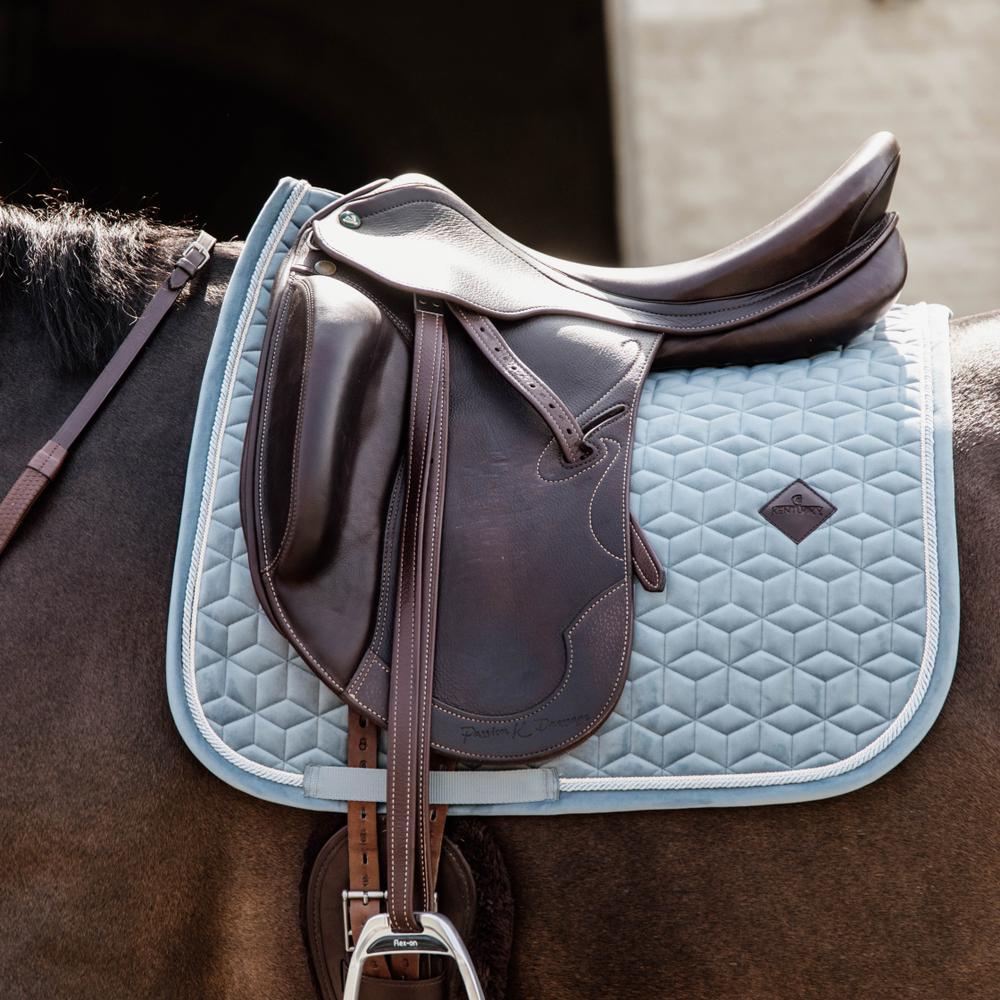 Saddle Pad velvet - Light blue