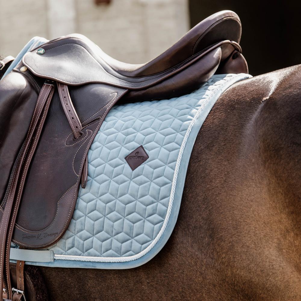 Saddle Pad velvet - Light blue