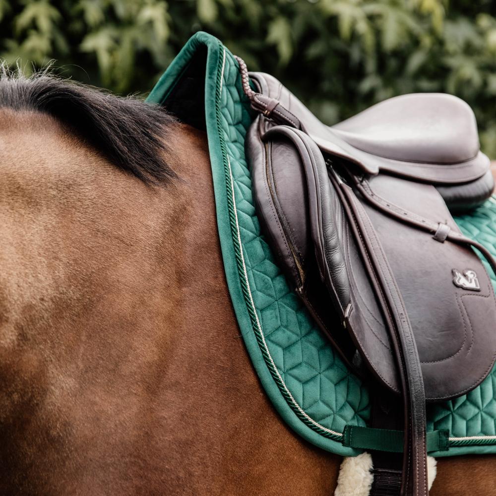 Saddle Pad velvet - Dark green