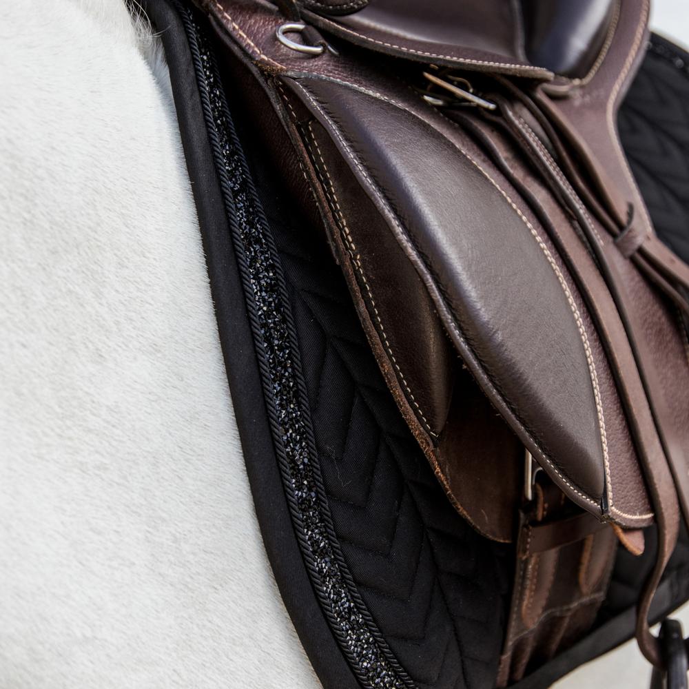 Saddle Pad glitter stone - Black