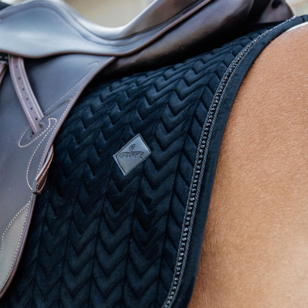 Saddle Pad velvet pearls - Black