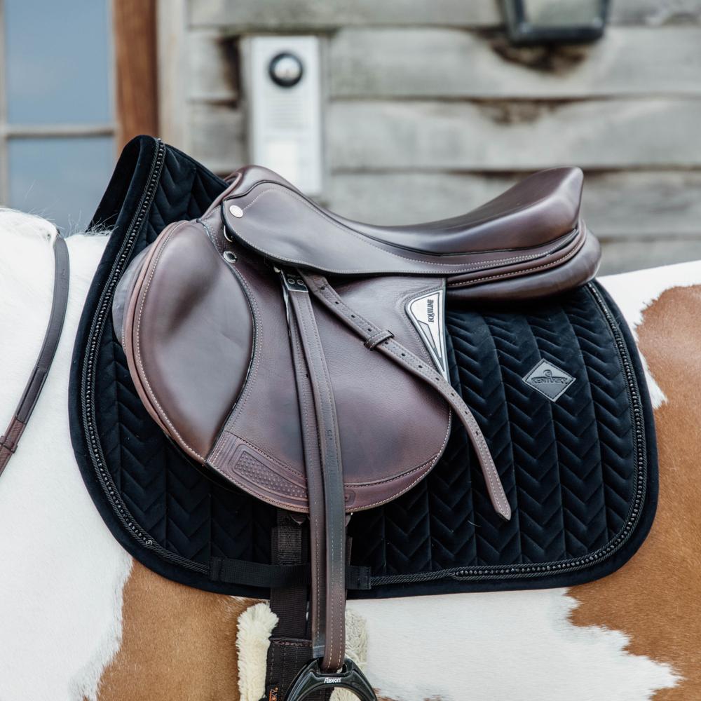 Saddle Pad velvet pearls - Black