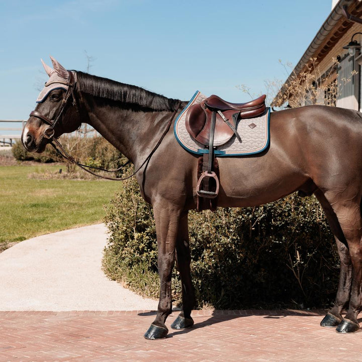 Saddle Pad pied-de-poule - 17-03 bordeaux navy