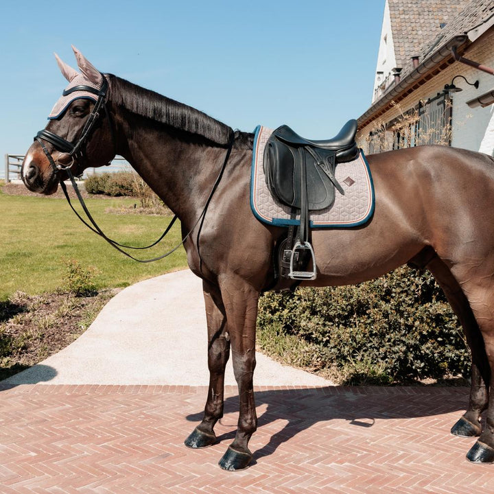 Saddle Pad pied-de-poule - 17-03 bordeaux navy