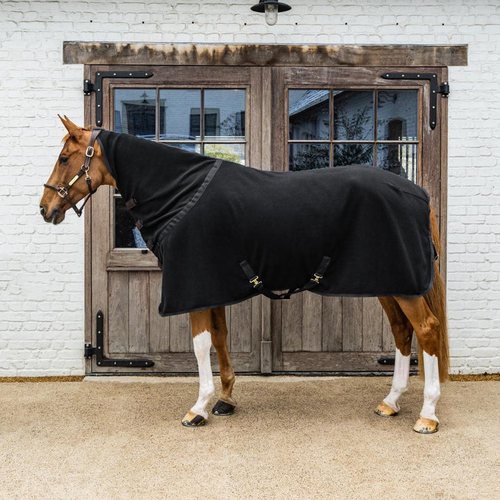 Fleece rug with neck - Black