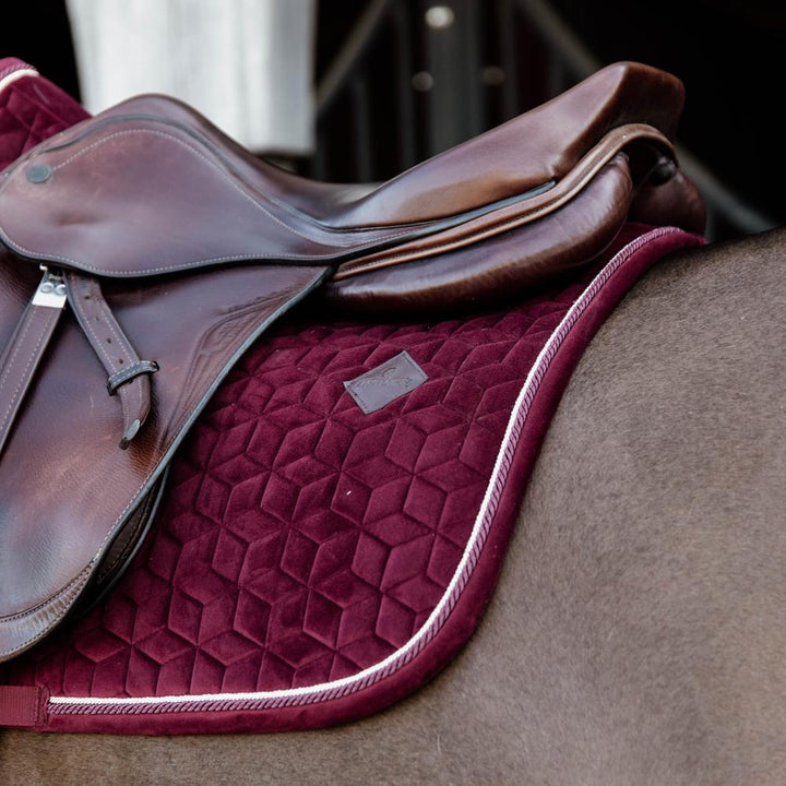 Saddle Pad velvet - Bordeaux