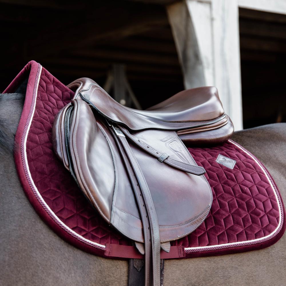Saddle Pad velvet - Bordeaux