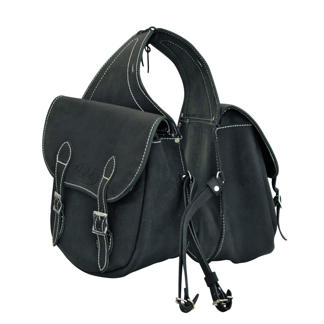 LAKOTA LEATHER SADDLE BAG CLACCIC MODEL BLACK