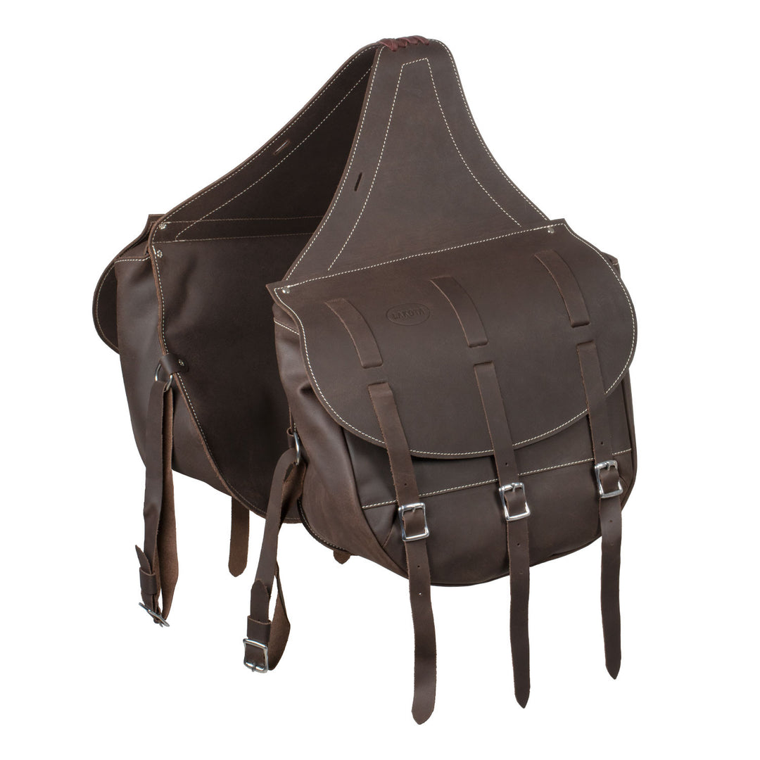 CALF SKIN LUXURY SADDLE BAG BROWN