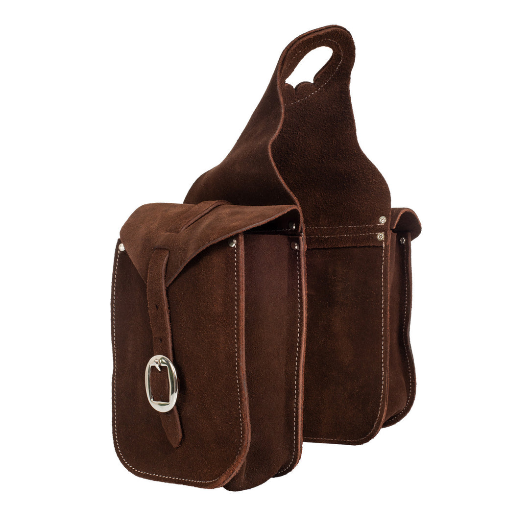 FRONT SADDLEBAG IN SUEDE LEATHER BROWN