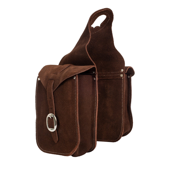 FRONT SADDLEBAG IN SUEDE LEATHER BROWN