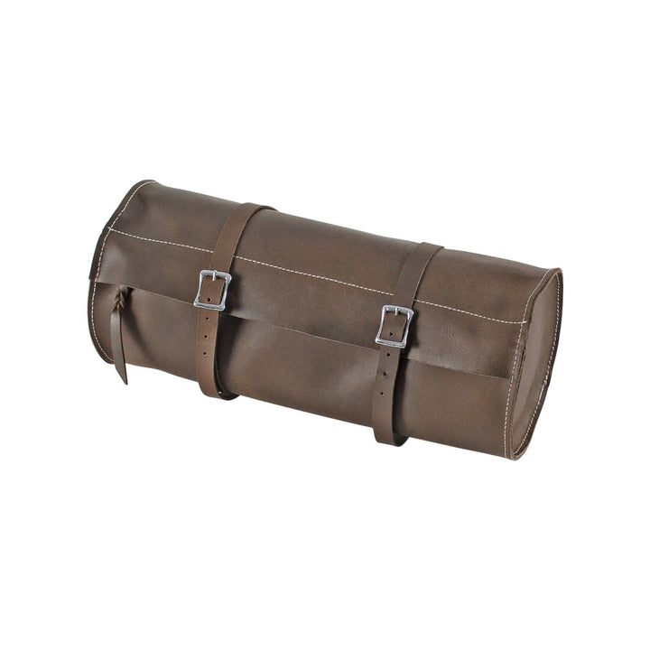 LEATHER REAR TUBE SADDLEBAG BROWN
