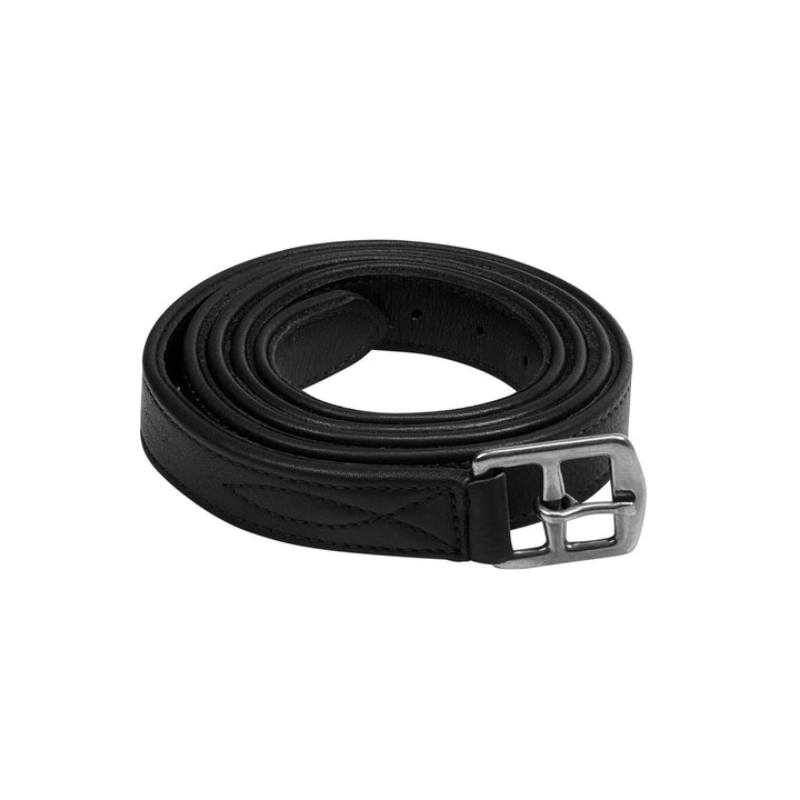 Double stirrups leather BLACK
