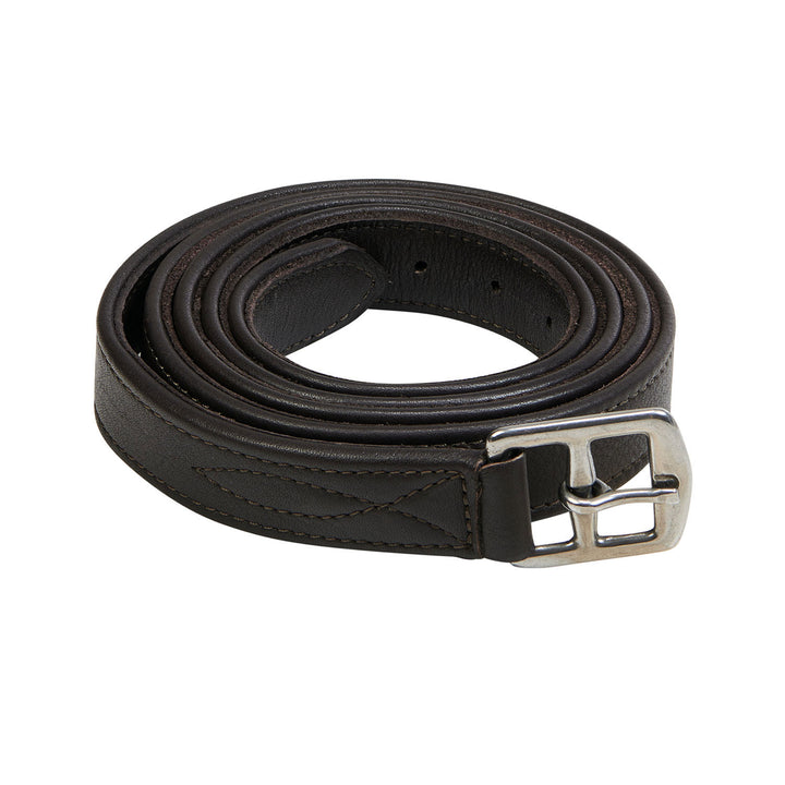 Double stirrups leather DARK BROWN