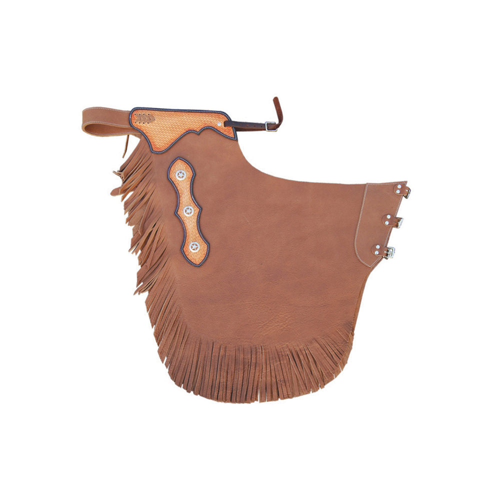 WESTERN CHAPS SMOOTH LEATHER "RODEO" MODEL BROWN