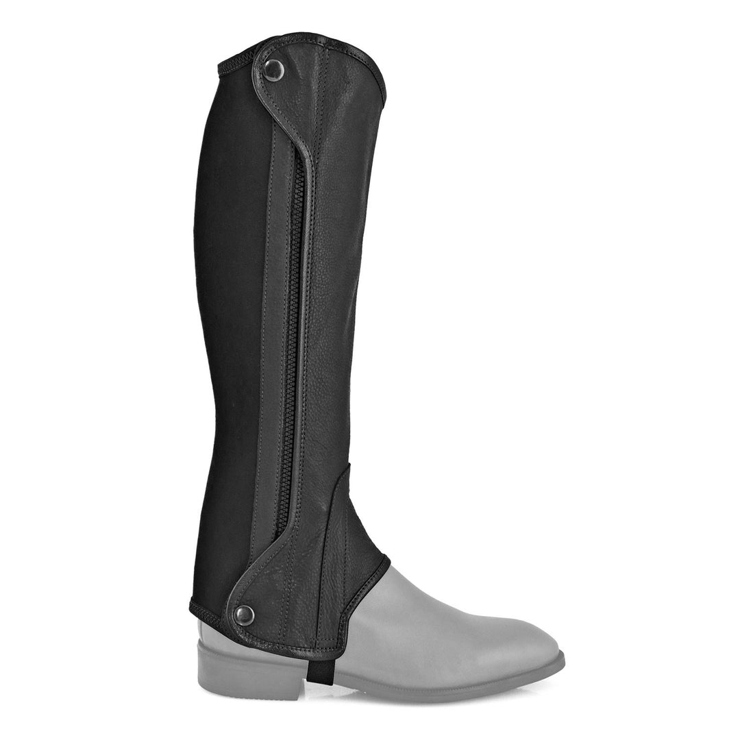 CHESTER LEATHER MINI-CHAPS BLACK