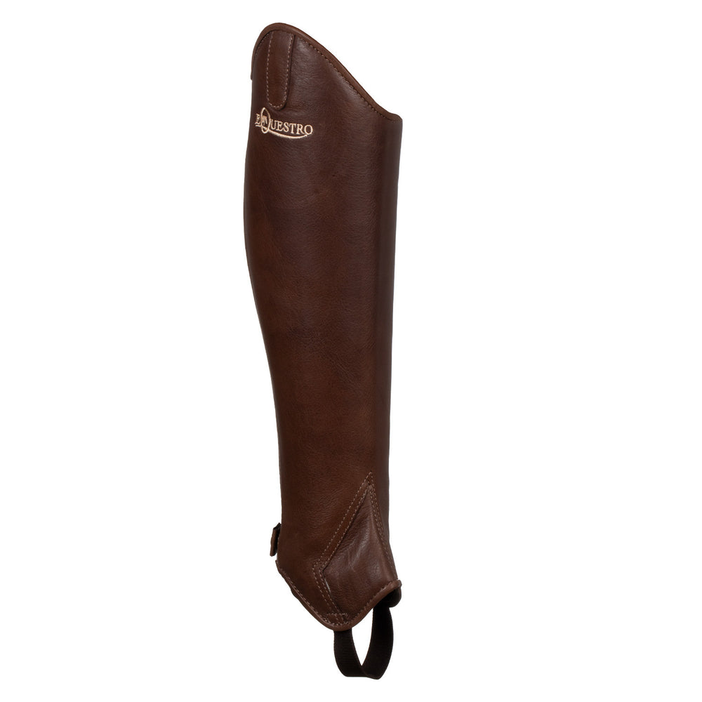LEATHER MINI-CHAPS "EXETER" MODEL BROWN