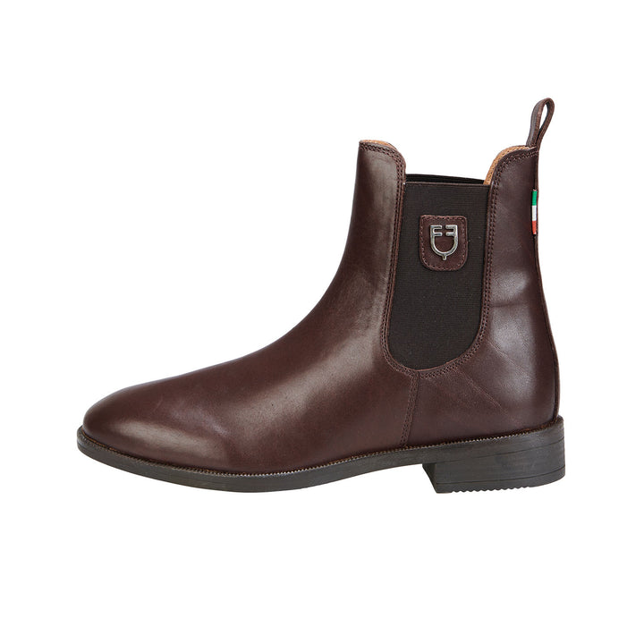 Unisex ankle boots with side elastics DARK BROWN